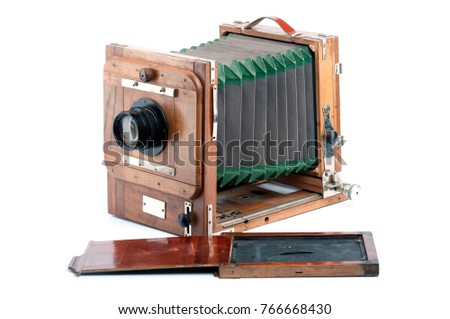 An image of old large format photocamera