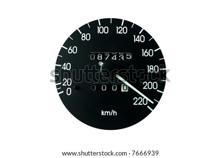 Speedometer on a White Background