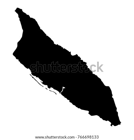 Map of Aruba on a white background, Vector illustration