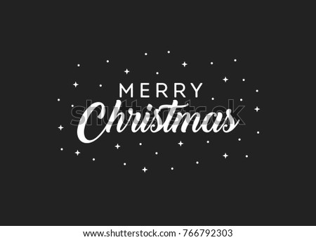 Merry Christmas Vector Text Background
