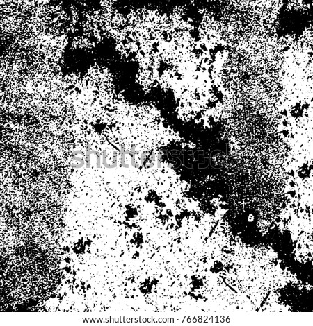 Old grunge background black and white vector. The texture of the ink spots