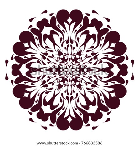 Vector Circular pattern in the form of a mandala. Henna tattoo mandala. Mehndi style. Decorative pattern in oriental style. Coloring book page.
