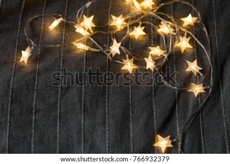 Christmas lights of a star