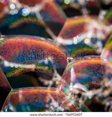 Beautiful background of colorful bubbles together