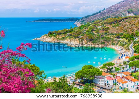 View of  Cavoli beach, Elba island, Tuscany, Italy.  Royalty-Free Stock Photo #766958938