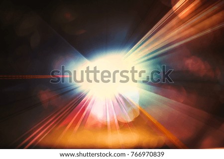 Abstract lens flares, light leaks effect
