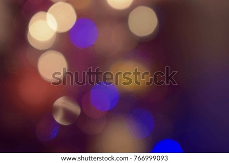 Bokeh Christmas with light soft circle in party 