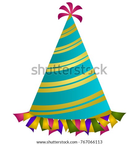 Party hat isolated on white background, Vector illustration