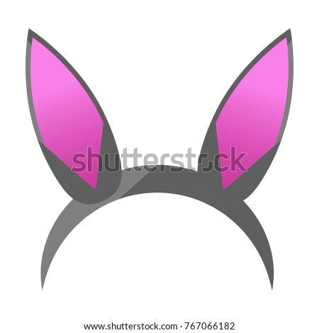 Rabbit headband isolated on white background, Vector illustration