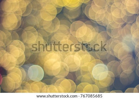 Blurred lighting or bokeh yellow and Tungsten light tone for background or wallpaper