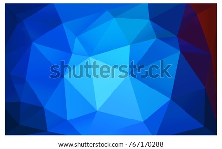 Light Blue, Red vector Pattern.  triangular template. Geometric sample. Repeating routine with triangle shapes. New texture for your design. Pattern can be used for background.