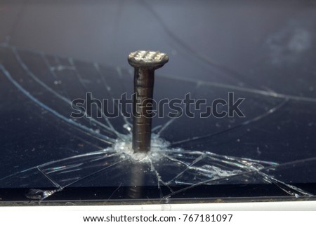 Broken glass phone