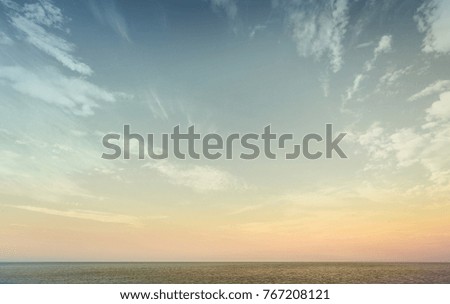 Sea and sky sunset background
