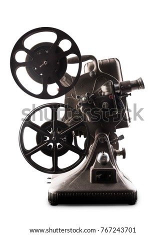 Movie projector isolated on white