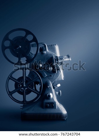 Movie projector on a dark background / high contrast image