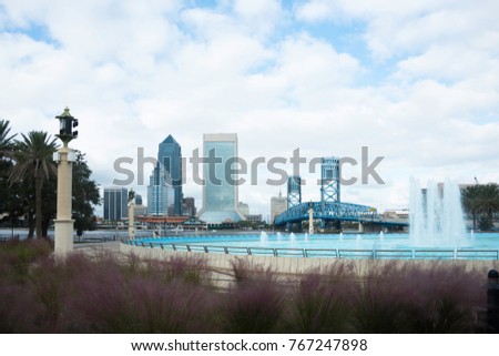 Jacksonville Skyline with Friendship Fountain
