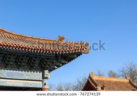 Chinese ancient building eaves