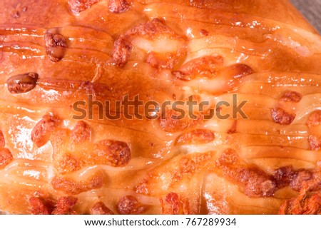 Dried meat floss bread crust.