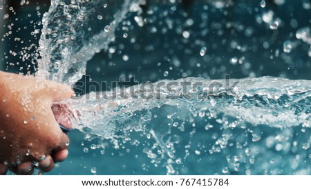 water splash / Water is a transparent and nearly colorless chemical substance that is the main constituent of Earth's streams, lakes, and oceans, and the fluids of most living organisms. 