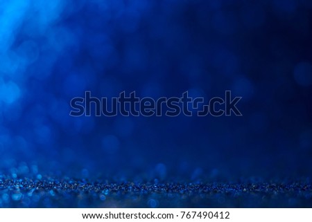 blue background Abstract Bokeh Christmas.
