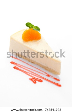 Cheese cake with tangerine