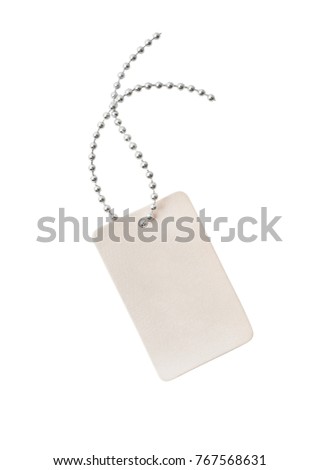 Cardboard tag isolated on white