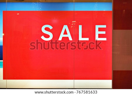 sale sign on store window