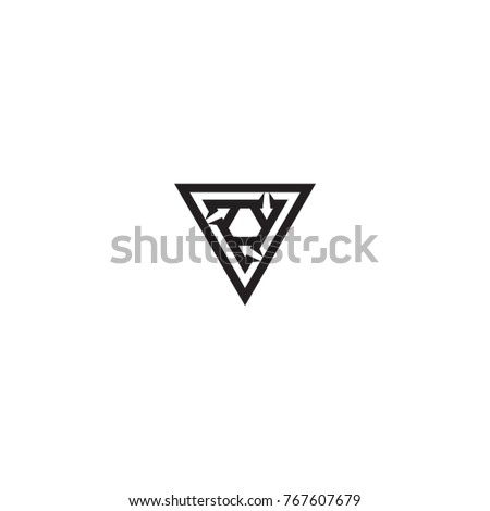 triangle ornament icon vector illustration