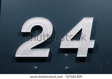 minimalism style numbers 