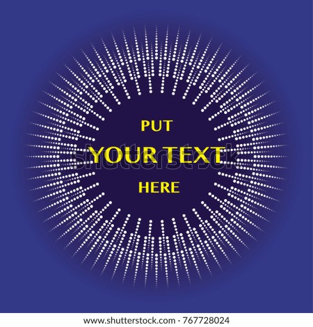 Radial light effect vector background. Put text in the center of the elements.