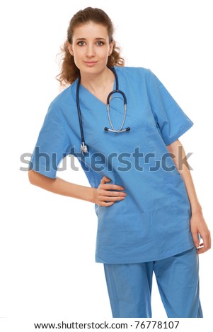 Closeup portrait of a female doctor