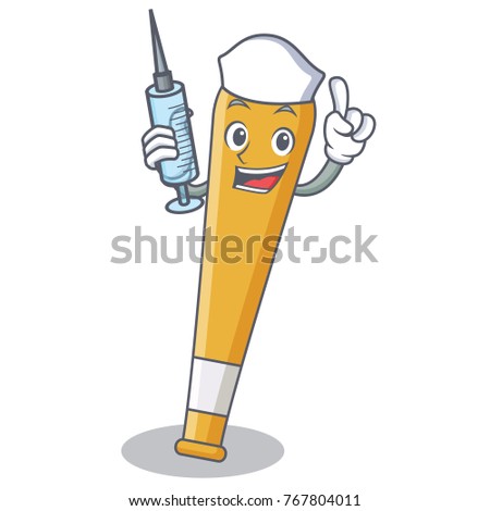 Nurse baseball bat character cartoon