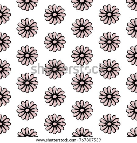 pattern with a pastel pink blossom flower Royalty-Free Stock Photo #767807539