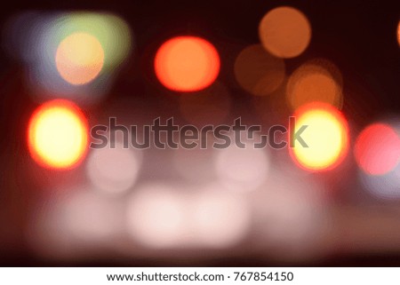Blurry background of colorful bokeh.