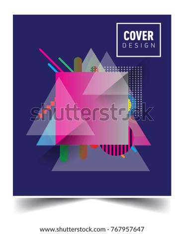 Minimalistic design, creative concept Abstract geometric pattern design and colorful background. Applicable for placards, brochures, posters, covers and banners.