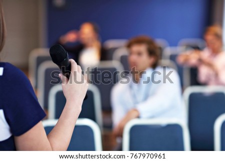 Picture showing tired people sitting in conference room