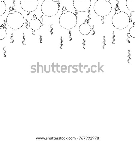 dotted shape garland with circle balls to christmas decoration