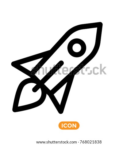 Rocket Vector Icon. Space Symbol