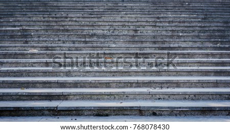 Old, majestic, grand, granite stone staircase leading up texture. Photo of giant stone steps leading to a ceremony venue.