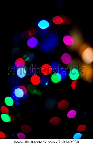 Light Bokeh Abstract Background For Christmas And Happy New Year, Colorful Light Bokeh Background