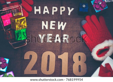 abstract picture of 2018 Happy new year