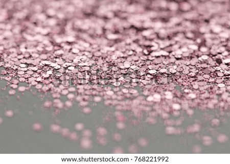 Pink Soft Blurred Boke Background. Abstract Circles of Christmaslight. Spangles and Shiny Pink Color Background. Bright Background. Glamorous background for your design and decoration.