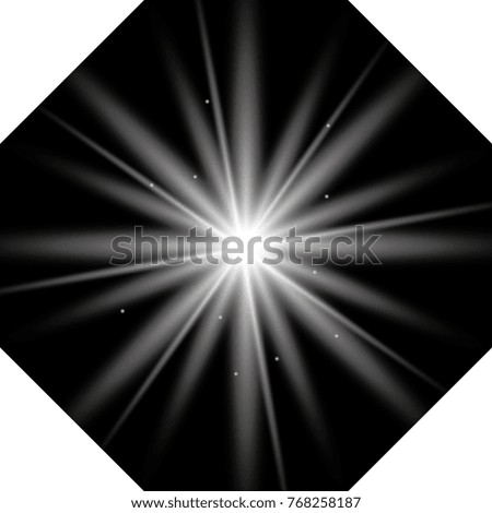 Glow light effect. Star burst with sparkles.Sun.