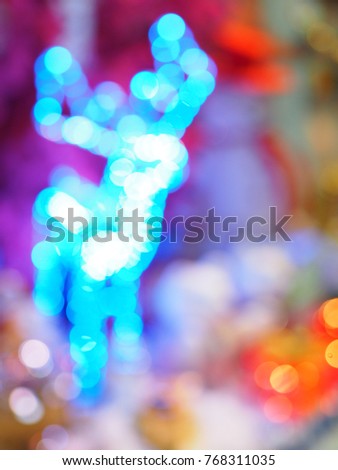 Christmas and new year decoration light bokeh blurred background