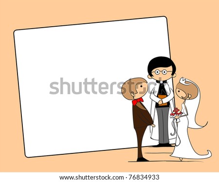  wedding picture, bride and groom in love, the vector