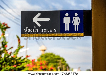 Label toilet Men and Woman
