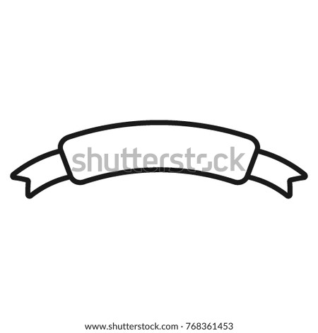 Flat vector ribbon banner isolated on white background