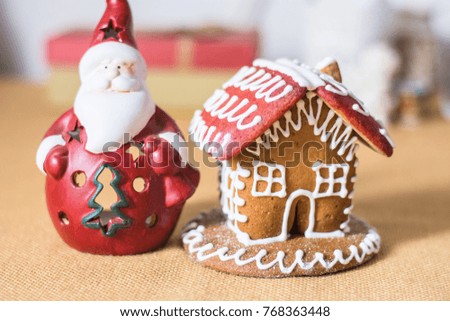 Winter decoration with gingerbread