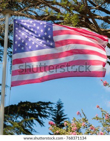 Flag of the United States of America, often referred to as the American flag, is the national flag of the United States, outside