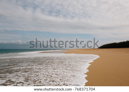 A Beautiful Beach on the Remote Desert Island of Lanai'i, Hawaii